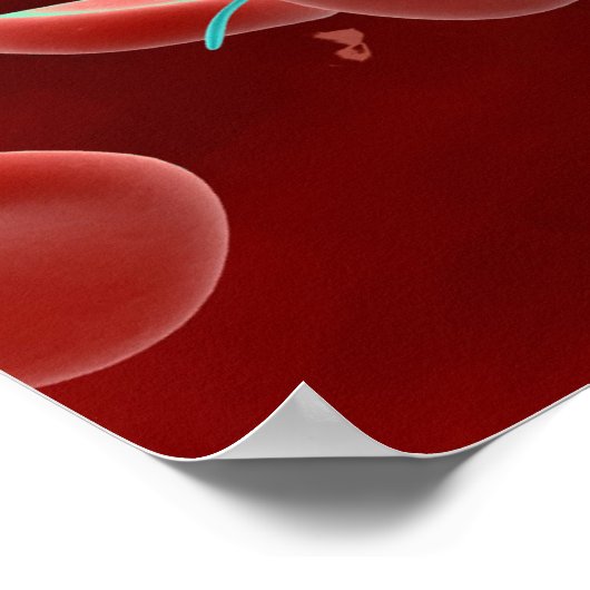 Poster Vue Microscopique De La Cloture Du Sang (Coin)