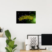 Poster Vue Microscopique De L'Attaque Aux Bactériophages (Bureau à domicile)