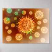 Poster Vue Microscopique Des Cellules Cancer (Devant)