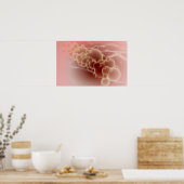 Poster Vue microscopique des microsphères du latex (Cuisine)