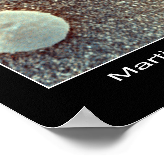 Poster Vue microscopique du sol martien (Coin)