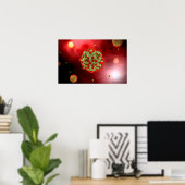 Poster Vue Microscopique Du Virus Du VIH 2 (Bureau à domicile)