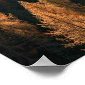 Poster Vue Montagne D'Automne Avec Larves Jaunes (Coin)