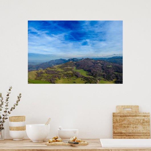 Poster vue montagne de léoncel (Cuisine)