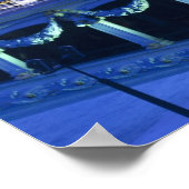 Poster Vue nocturne de la Tour Eiffel (Coin)