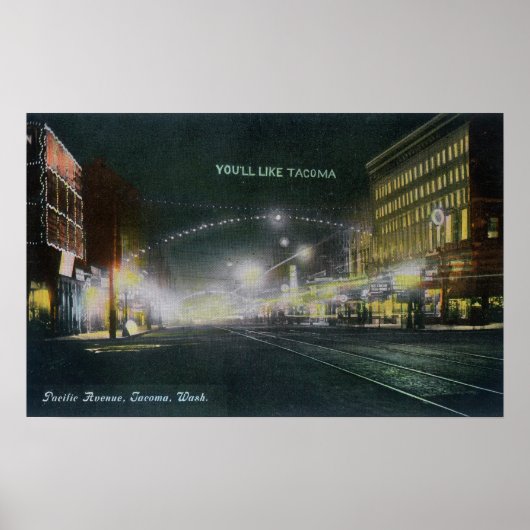 Poster Vue nocturne de Pacific Avenue (Devant)