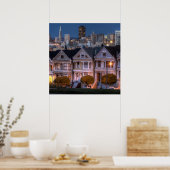 Poster Vue nocturne des maisons "dames peintes" (Cuisine)