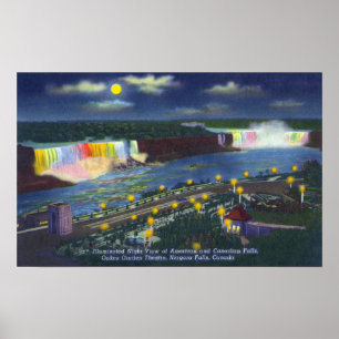 Poster Vue nocturne d'Oakes Garden Theatre et