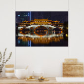 Poster Vue nocturne du pont d'Anshun (Cuisine)