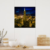 Poster Vue nocturne sur San Francisco. (Cuisine)