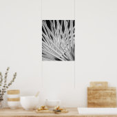 Poster Vue noir et blanc sur les frondes de palmiers (Cuisine)