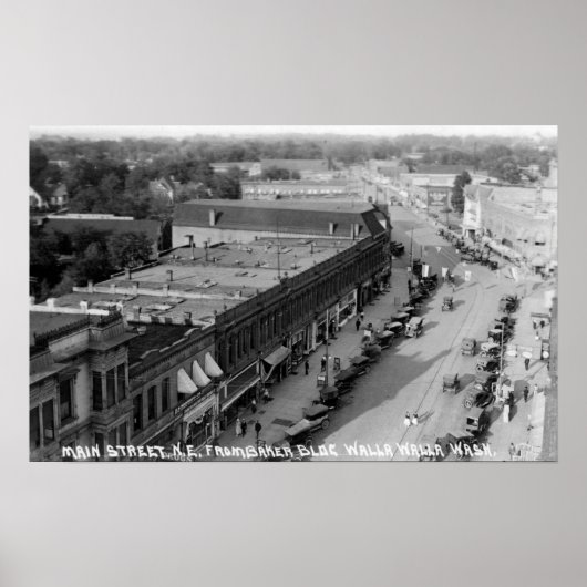 Poster Vue nord-est de Main St depuis Baker Bldg (Devant)