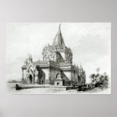 Poster Vue nord-est du temple de Gaudapalen à Pagan (Devant)