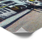 Poster Vue occidentale de Main StreetVisalia, CA 2 (Coin)