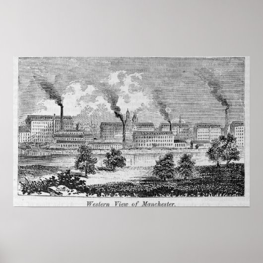 Poster Vue occidentale de Manchester (Devant)