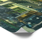 Poster Vue ouest de la 7e rue de la rue Spring (Coin)