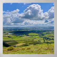 Vue paisible depuis Pendle Hill...