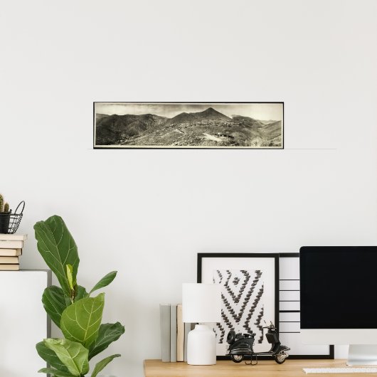 Poster Vue panoramique 1909, Jérôme, AZ Yard Photo longue (Bureau à domicile)