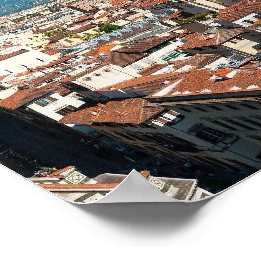 Poster Vue panoramique aérienne de Florence - Toscane, It (Coin)
