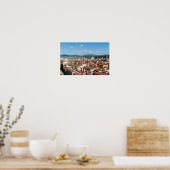 Poster Vue panoramique aérienne de Florence - Toscane, It (Cuisine)