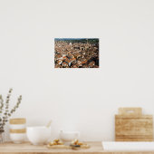 Poster Vue panoramique aérienne de Florence - Toscane, It (Cuisine)