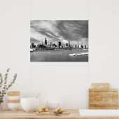 Poster Vue panoramique de Chicago en hiver (Cuisine)