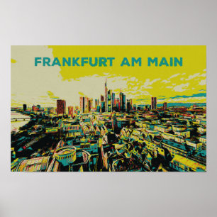 Poster Vue panoramique de Francfort