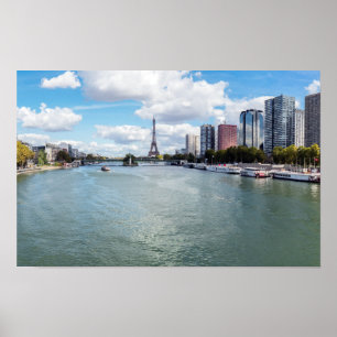 Poster Vue panoramique de Front de Seine - Paris, France