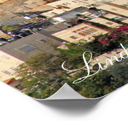 Poster Vue panoramique de Jérusalem en Israël (Coin)