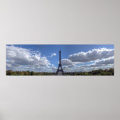 Poster Vue panoramique de la tour Eiffel - Paris (Devant)