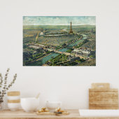 Poster Vue panoramique de l'exposition universelle 1900 (Cuisine)