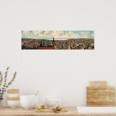 Poster Vue panoramique de Milwaukee Wisconsin (Cuisine)