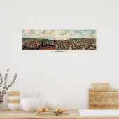 Poster Vue panoramique de Milwaukee Wisconsin en 1898 (Cuisine)
