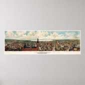 Poster Vue panoramique de Milwaukee Wisconsin en 1898 (Devant)