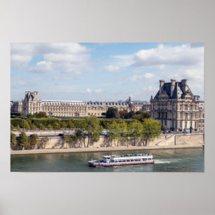 Poster Vue panoramique de Paris depuis le toit du Musée d