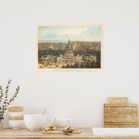 Poster Vue panoramique de Washington DC (Cuisine)