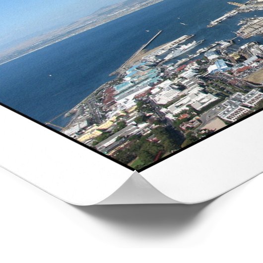 Poster Vue panoramique du Cap, Afrique du Sud (Coin)