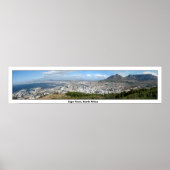Poster Vue panoramique du Cap, Afrique du Sud (Devant)