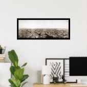 Poster Vue panoramique du début de Boston 1894 (Bureau à domicile)