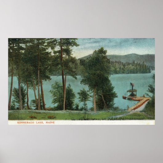 Poster Vue panoramique du Maine du lac Kennebago (Devant)