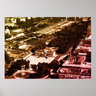 Poster Vue panoramique du parc Belvedere à Vienne Autrich