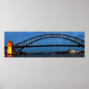 Poster Vue panoramique du pont du port de Sydney