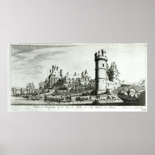 Poster Vue panoramique du Tour de Nesle (Devant)