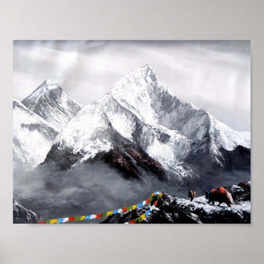 Poster Vue Panoramique Sur Everest Mountain (Devant)