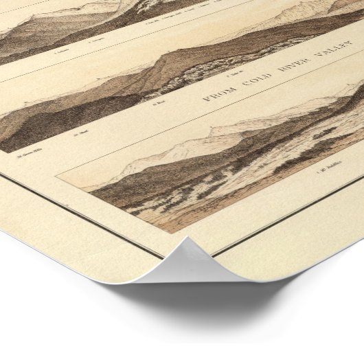 Poster Vue panoramique sur le Mont Washington (Coin)