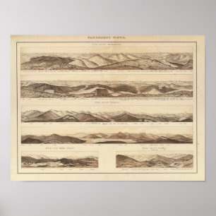 Poster Vue panoramique sur le Mont Washington