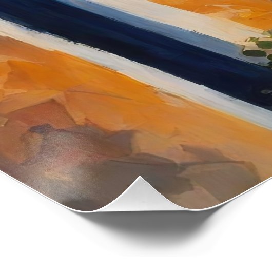 Poster Vue panoramique sur Oia (Coin)