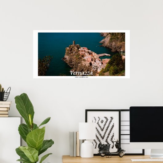 Poster Vue panoramique Vernazza (Bureau à domicile)