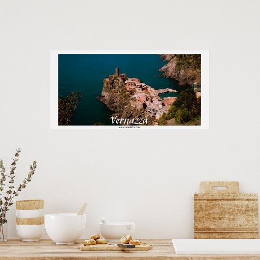 Poster Vue panoramique Vernazza (Cuisine)