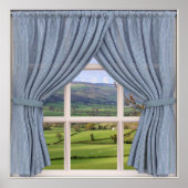 Poster Vue parfaite : Fake Window on Valley and Hills (Devant)